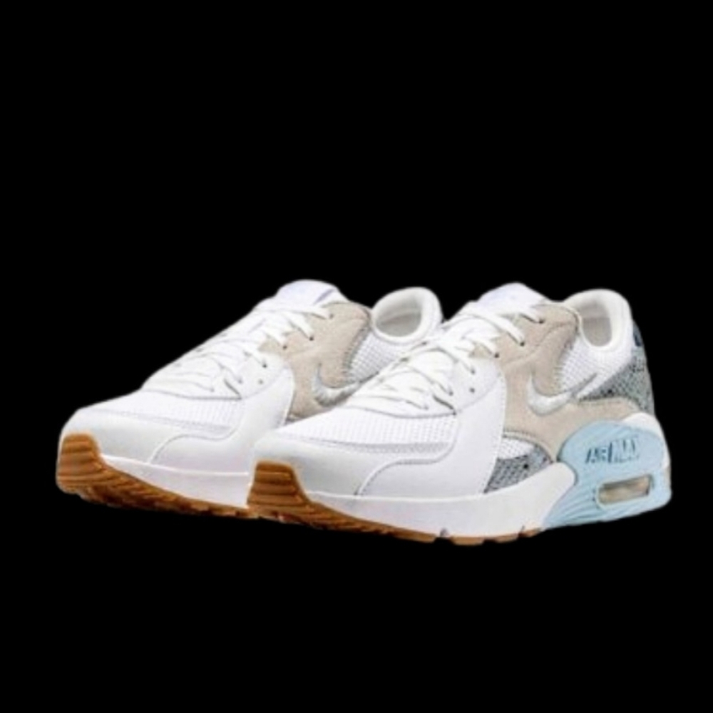 Nike Air Max Excee Snakeskin Premium Womens White Blue Grey